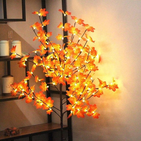 Holiday Lighted Maple Tree 6 Feet 12 Led Artificial Tree With Lights